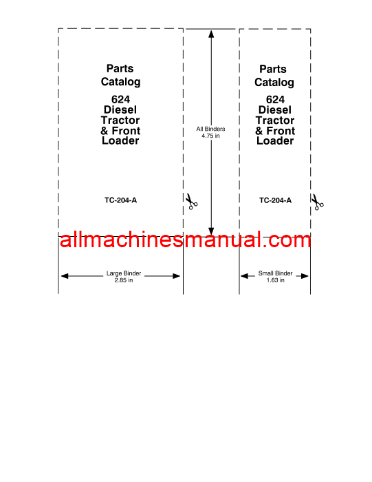 Download Case IH 624 Diesel Tractor Parts Manual TC-204-A