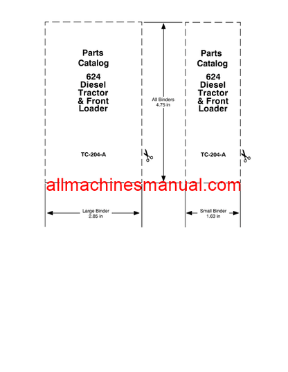 Download Case IH 624 Diesel Tractor Parts Manual TC-204-A