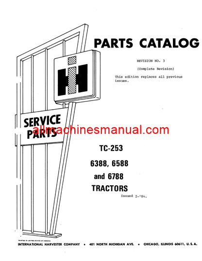 Case IH 6388, 6588, 6788 Tractor Pdf Parts Manual TC-253