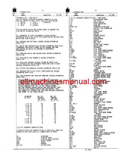 Download Case IH 666, 686 Hydro 70 & 86 Tractor Parts Manual TC-164