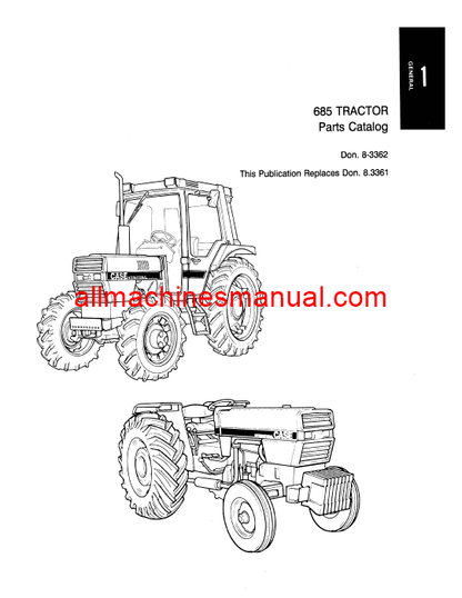 Download Case IH 685 Tractor Parts Manual 8-3362