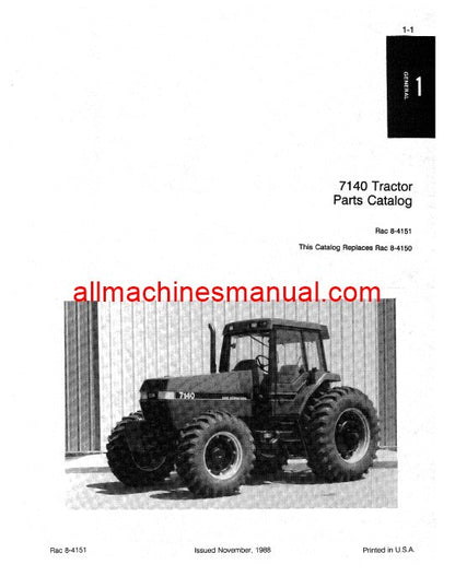 Case IH 7140 Tractor Pdf Parts Manual 8-4151