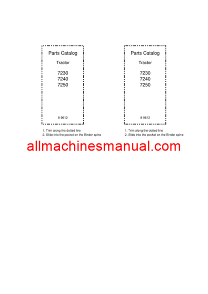 Case IH 7230, 7240, 7250 Magnum Tractor Pdf Parts Manual 8-9612