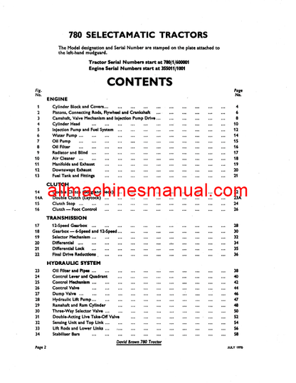 Download Case IH 780 Selectamatic Tractor Parts Manual TP647