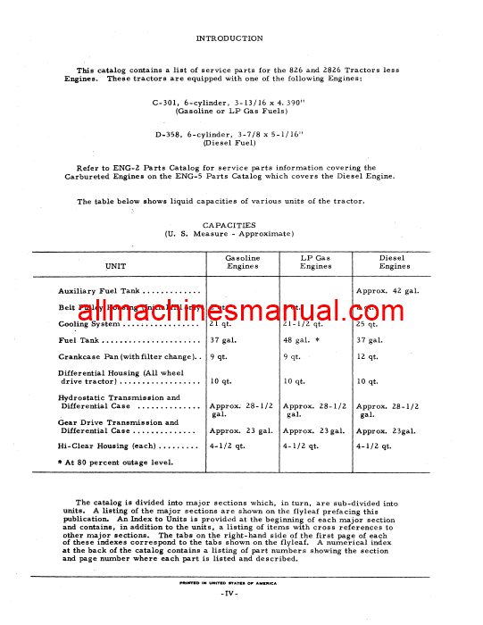 Download Case IH 826, 2826 Tractor Parts Manual TC-132