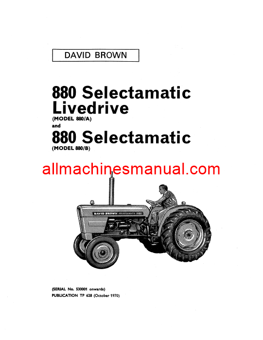 Download Case IH 880 Selectamatic Tractor Parts Manual TP-628