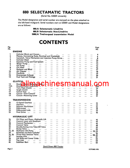 Download Case IH 880 Selectamatic Tractor Parts Manual TP-628