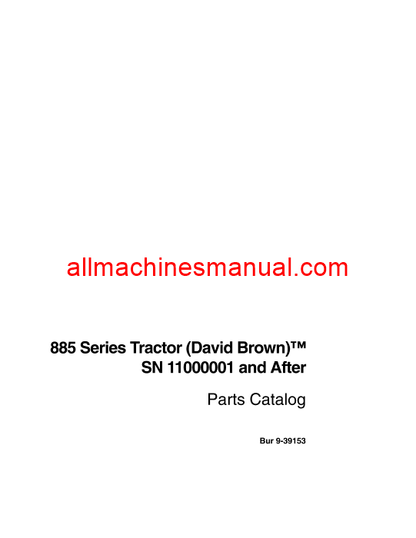 Download Case IH 885 Series Tractor Parts Manual 9-39153