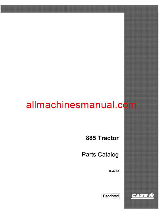 Download Case IH 885 Tractor Parts Manual 8-3372