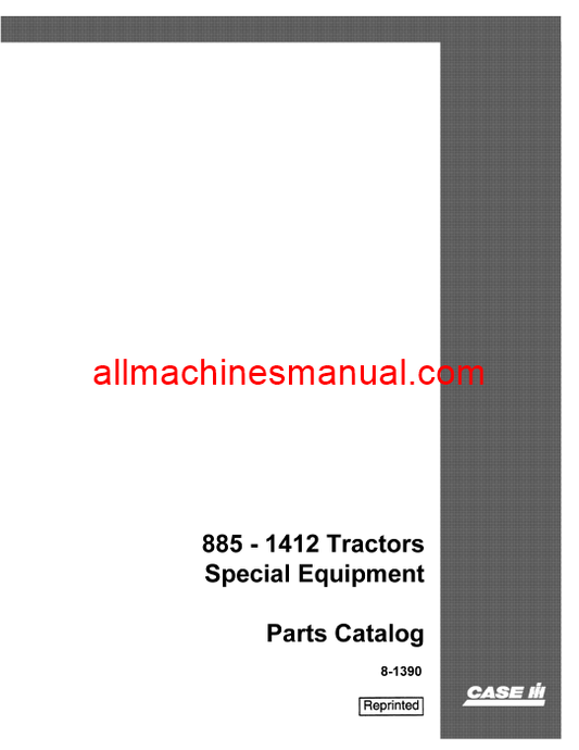 Case IH 885, 990, 995, 1210, 1410, 1412, 3800, 4600 Tractor Parts Manual 8-1390