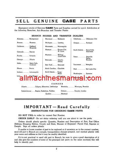 Download Case IH 900, 900B Diesel Gas Tractor Parts Manual A628