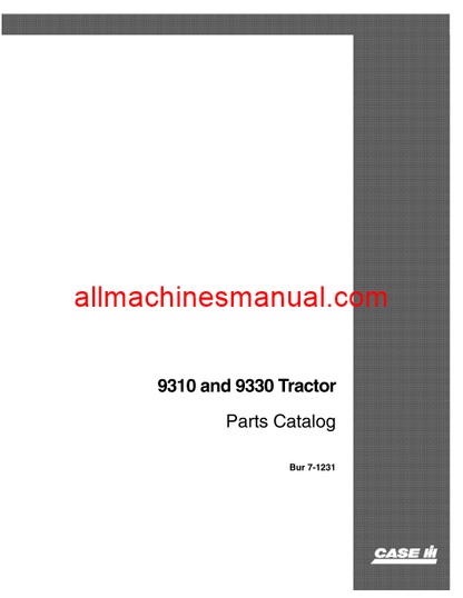 Case IH 9310, 9330 Tractor Pdf Parts Manual 7-1231