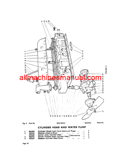 Download Case IH 990 A & B Implematic David Brown Tractor Parts Manual 9-39408