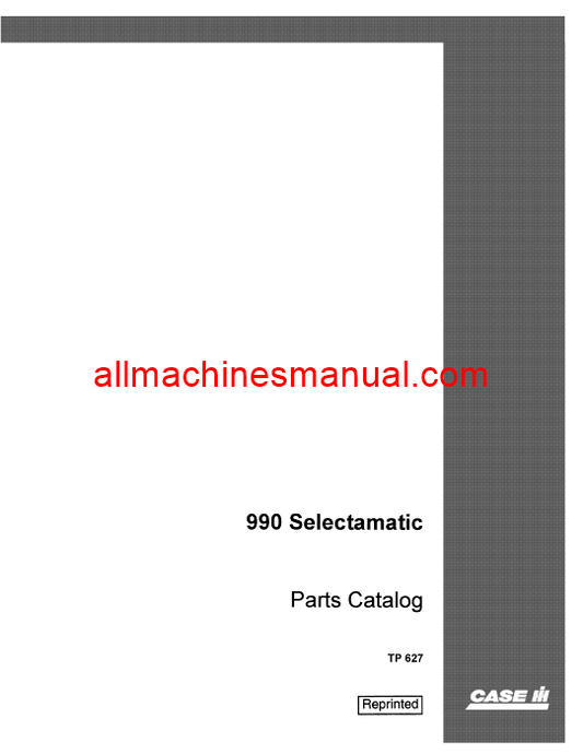 Download Case IH 990 Selectamatic Tractor Parts Manual TP627