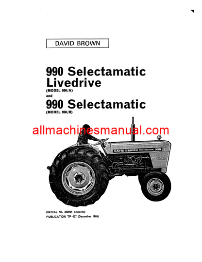 Download Case IH 990 Selectamatic Tractor Parts Manual TP627