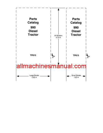 Download Case IH 990UA 990UB Diesel - David Brown Tractor Parts Manual TP615