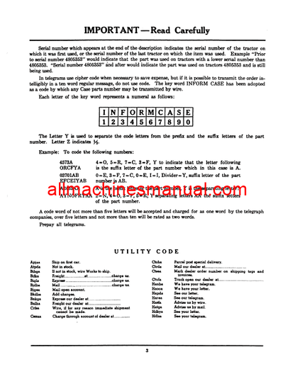 Case IH CC Tractor Pdf Parts Manual E170