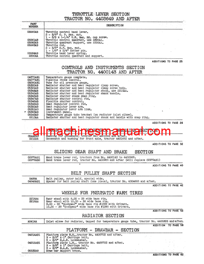 Case IH DC-DH Tractor Pdf Parts Manual A205