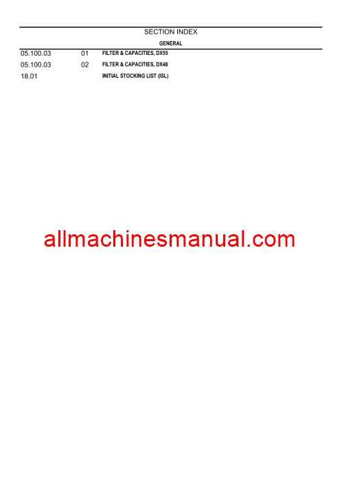 Case IH DX48, DX55 2WD, DX55 4WD Tractor Pdf Parts Manual 87355321