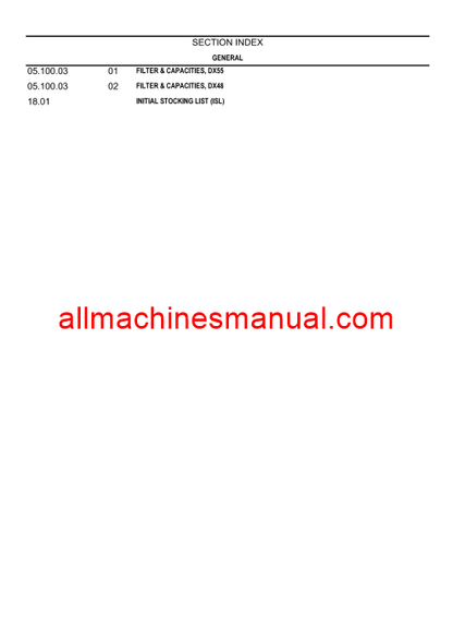 Case IH DX48, DX55 2WD, DX55 4WD Tractor Pdf Parts Manual 87355321