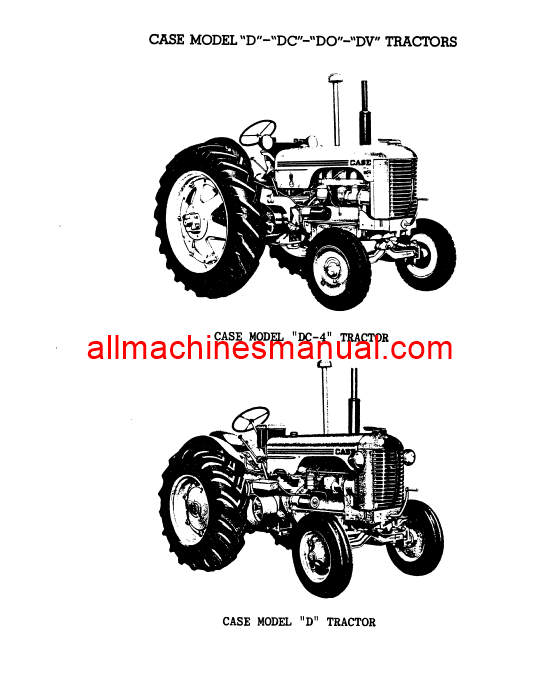 Case IH D, DC, DO, DV Eagle Hitch Tractor Pdf Parts Manual A519