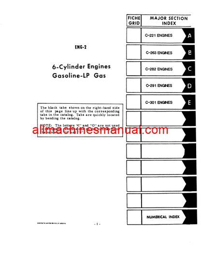 Case IH Engines 6-Cylinder Gas & LP Tractor Pdf Parts Manual ENG-2