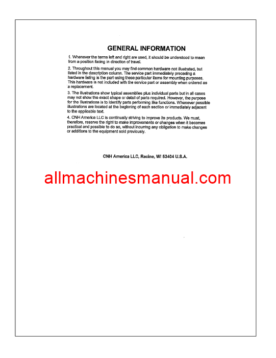 Case IH Farmall 105U Efficient Power Tier 4A Tractor Pdf Parts Manual 696041240