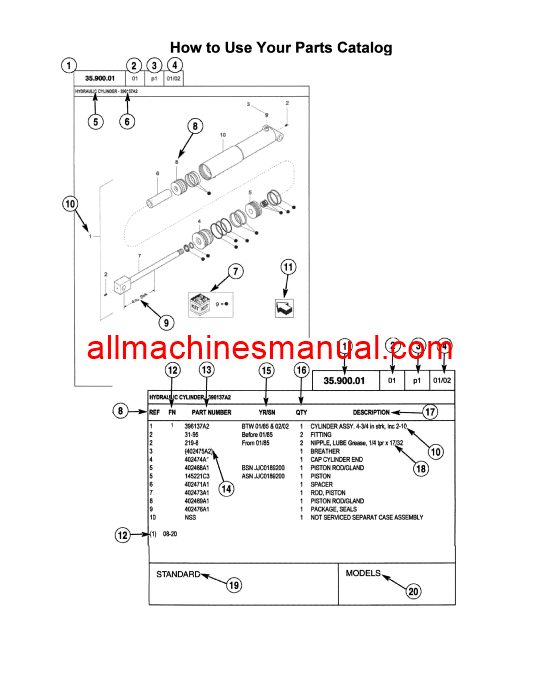 Case IH L530, L540 Front End Loader Tractor Pdf Parts Manual 84272880