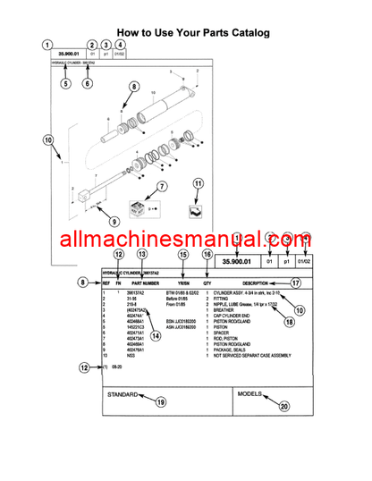 Case IH L530, L540 Front End Loader Tractor Pdf Parts Manual 84272880