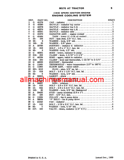 Download Case IH M570 AT Airforce Tractor Parts Manual 1147