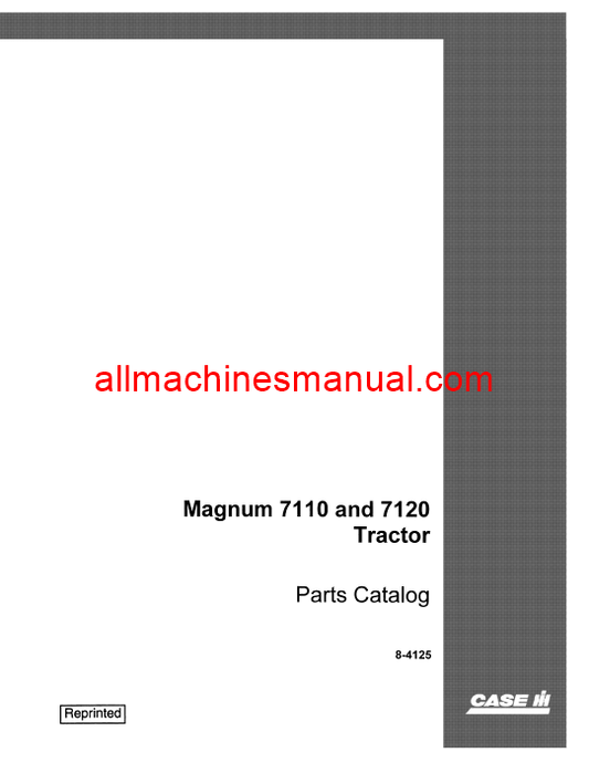 Case IH Magnum™ 7110, Magnum™ 7120 Tractor Parts Manual 8-4125