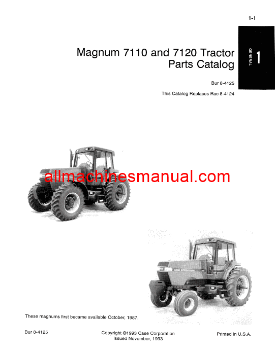 Download Case IH Magnum™ 7110, Magnum™ 7120 Tractor Parts Manual 8-4125