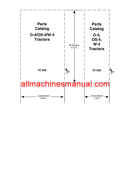 Download Case IH O-4, OS-4, W-4 McCormick Tractor Parts Manual TC-30E