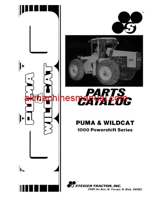 Case IH Puma Wildcat 1000 Powershiift Series Tractor Parts Manual 37-157R1