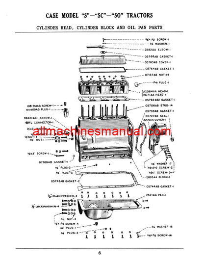 Download Case IH S, SC, SO Tractor Parts Manual E213