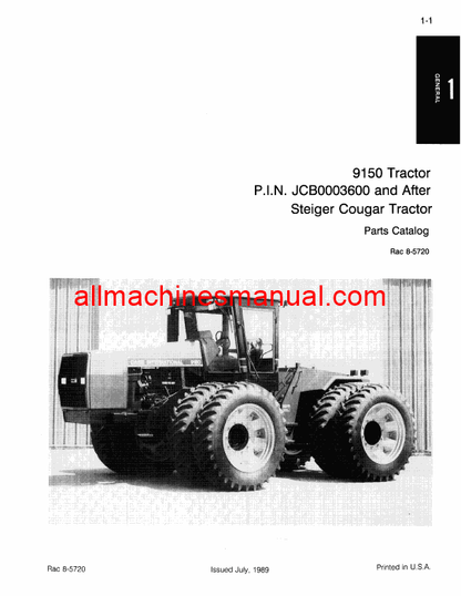 Download Case IH Steiger 9150 Tractor Parts Manual 8-5720