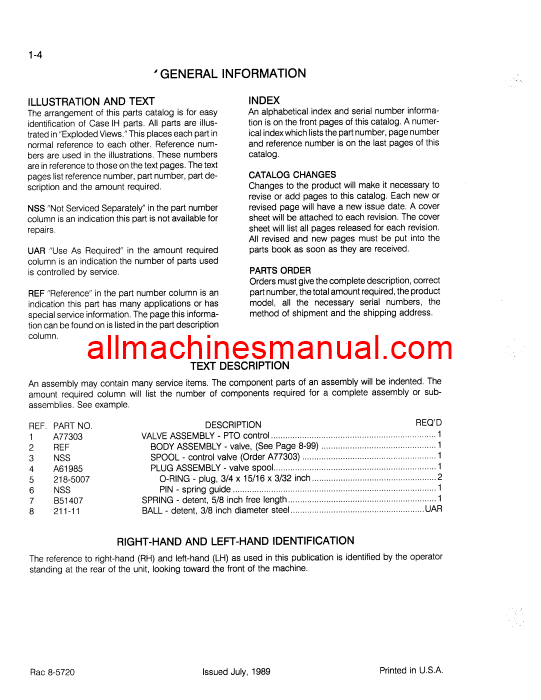 Download Case IH Steiger 9150 Tractor Parts Manual 8-5720