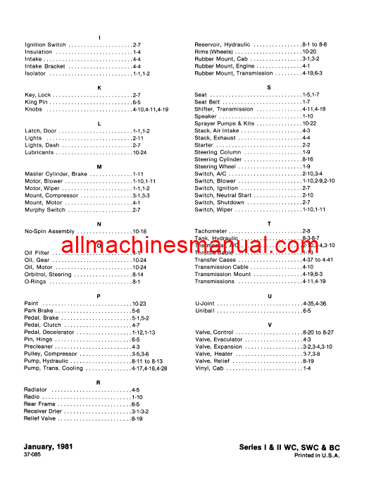 Download Case IH Steiger Wildcat Super Wildcat Bearcat I & II Tractor Parts Manual 37-085