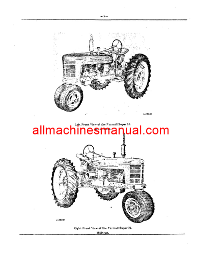 Download Case IH Super H & HV Farmall Tractor Parts Manual TC-49