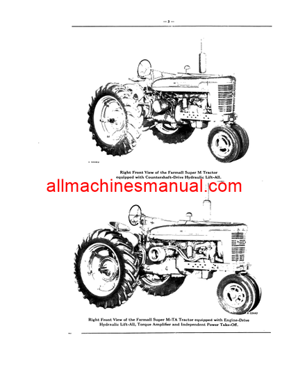 Download Case IH Super M & Super M-TA Tractor Parts Manual TC-46