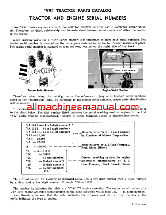 Download Case IH VAI Tractor Parts Manual RID59