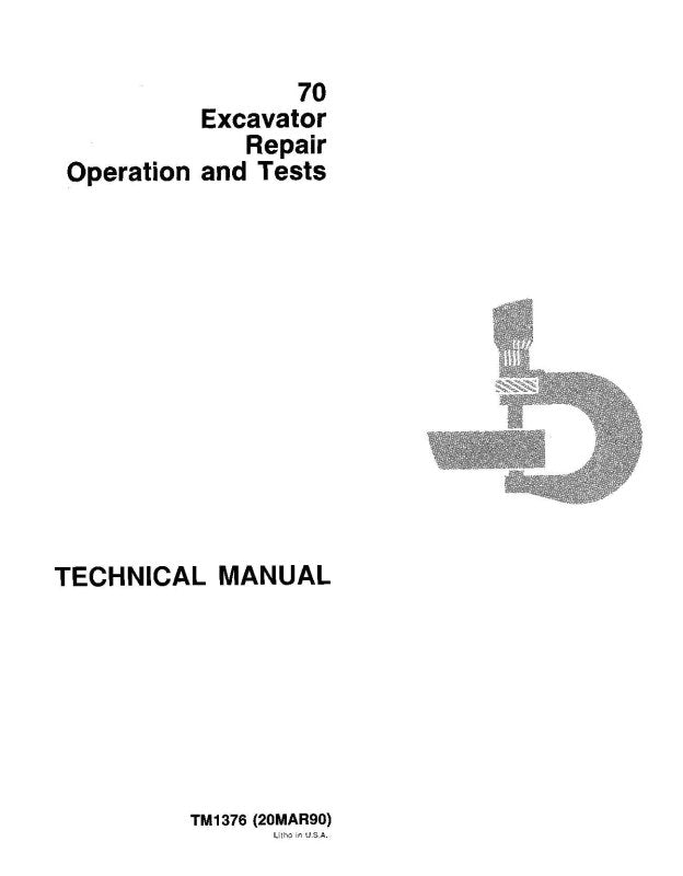 Diagnostic and Repair Manual - John Deere 70 Compact Excavator (TM1376)