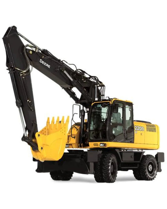 John Deere 220DW Wheeled Excavators Operation and Test Manual (TM10544)