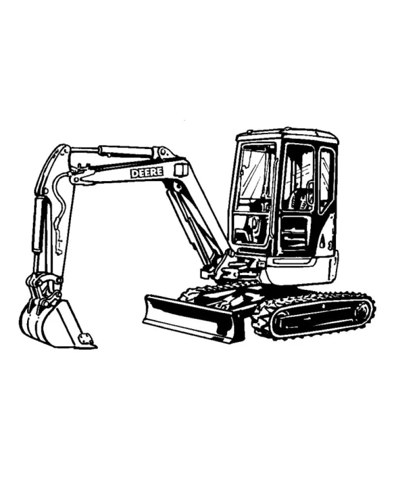 John Deere 35ZTS Compact Excavators (Metric) Operation and Test Manual (TM1840)