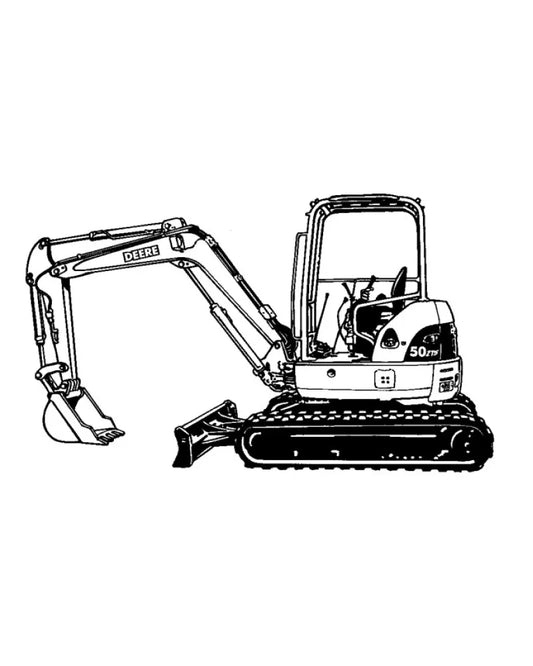 John Deere 50ZTS Compact Excavators (Metric) Operation and Test Manual (TM1817)