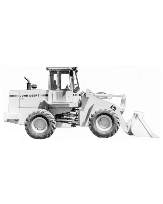 John Deere 544E, 624E, 644E 4WD Loaders, 544E LL Log Loader and 544E TC Tool Carier Operation and Test Manual (TM1413)