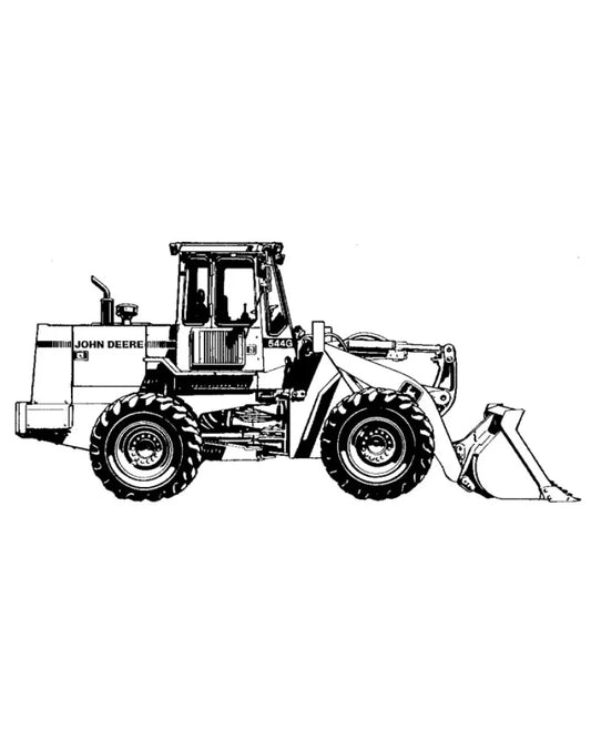 John Deere 544G, 624G, 644G 4WD Loaders, 544G LL Log Loader and 544G TC Tool Carier Operation and Test Manual (TM1529)