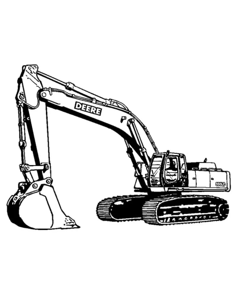 John Deere 550LC Crawler Excavators (Metric) Operation and Test Manual (TM1807)