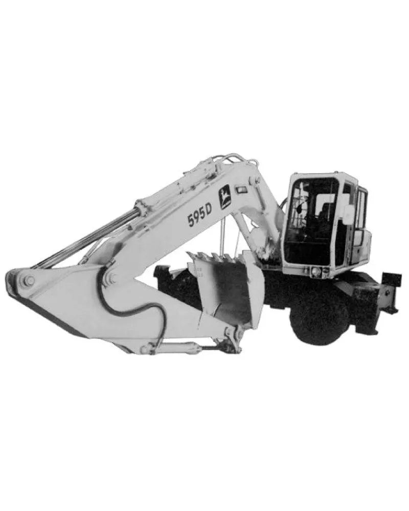 John Deere 595D Wheeled Excavators Operation and Test Manual (TM1444)