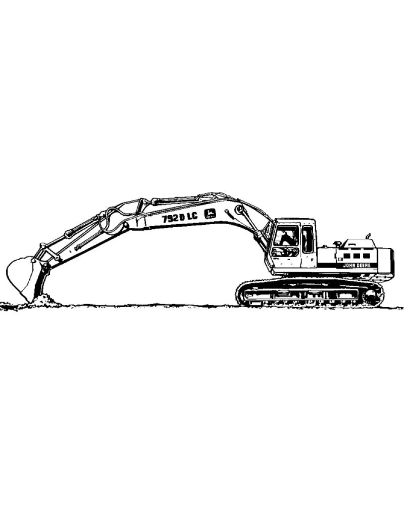 John Deere 792D LC Crawler Excavators Service Repair Manual (TM1596)